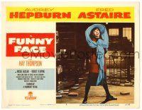 1r614 FUNNY FACE LC #2 '57 pretty Audrey Hepburn full-length in wacky hat singing!