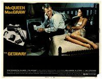 1r618 GETAWAY LC #4 '72 image of Steve McQueen & sexy Ali McGraw on bed, Sam Peckinpah!