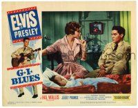 1r615 G.I. BLUES LC #1 '60 Juliet Prowse shushes Elvis Presley because of sleeping baby!