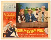 1r622 GIRL IN EVERY PORT LC #1 '52 Groucho Marx, William Bendix & Lockhart leer at Marie Wilson!