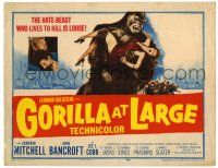 1r149 GORILLA AT LARGE TC '54 giant ape holding screaming sexy Anne Bancroft!