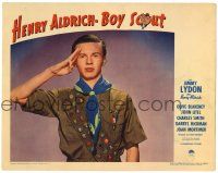 1r639 HENRY ALDRICH BOY SCOUT LC #7 '44 Jimmy Lydon in the title role, three-fingered salute!