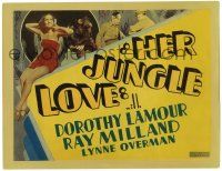 1r168 HER JUNGLE LOVE Other Company TC '38 sexy Dorothy Lamour in sarong, Ray Milland & cool chimp!