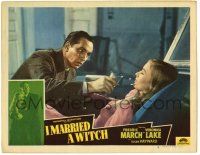 1r654 I MARRIED A WITCH LC #6 R48 Fredric March gives sexy Veronica Lake a potion!