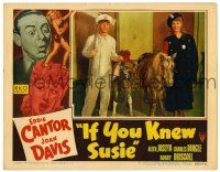 1r657 IF YOU KNEW SUSIE LC #7 '47 wacky Eddie Cantor with pretty Joan Davis & ponies!