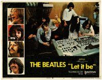 1r700 LET IT BE LC #3 '70 all four of The Beatles & Yoko at recording session!