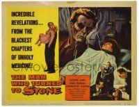 1r240 MAN WHO TURNED TO STONE TC '57 Victor Jory practices unholy medicine, cool horror art!