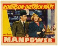 1r727 MANPOWER LC '41 great close up of George Raft & Marlene Dietrich, Raoul Walsh!