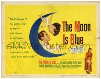 1r252 MOON IS BLUE TC '53 William Holden, virgin Maggie McNamara, directed by Otto Preminger!
