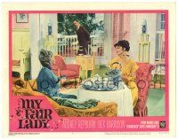 1r761 MY FAIR LADY LC #6 '64 Rex Harrison drops in on Audrey Hepburn having tea w/Gladys Cooper!