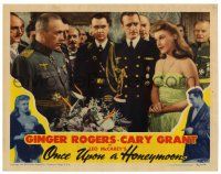 1r793 ONCE UPON A HONEYMOON LC '42 pretty Ginger Rogers with Lionel Royce and other Nazi officers!