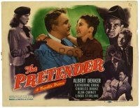 1r303 PRETENDER TC '47 Albert Dekker, cool film noir art, a blueprint for MURDER!