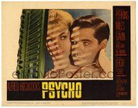 1r824 PSYCHO LC #1 '60 great close image of Janet Leigh & John Gavin by window with shadows!