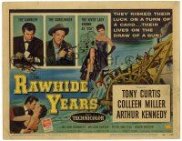 1r318 RAWHIDE YEARS TC '55 poker playing Tony Curtis + sexy Colleen Miller & Arthur Kennedy!