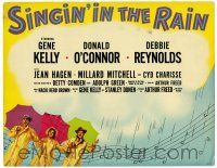 1r358 SINGIN' IN THE RAIN photolobby TC '52 Gene Kelly, Donald O'Connor & Debbie Reynolds, classic!