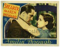 1r884 SMILIN' THROUGH LC '32 romantic close up of Norma Shearer & Fredric March!