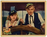 1r906 STEAMBOAT 'ROUND THE BEND LC '35 great close up of Will Rogers & Anne Shirley at ship wheel!
