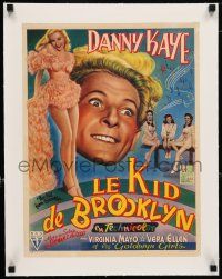 1s254 KID FROM BROOKLYN linen Belgian '46 art of Danny Kaye, sexy Virginia Mayo & Vera-Ellen!