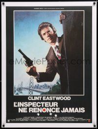 1s194 ENFORCER linen French 23x32 '77 great artwork of Clint Eastwood as Dirty Harry by Mascii!