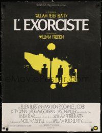 1s195 EXORCIST linen French 23x32 '74 William Friedkin, William Peter Blatty horror classic!