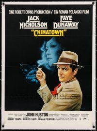 1s132 CHINATOWN linen German '74 Polanski, best Amsel art of smoking Jack Nicholson & Faye Dunaway!
