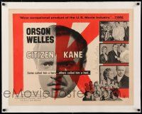 1s033 CITIZEN KANE linen style A 1/2sh R56 some called Orson Welles a hero, others called him a heel