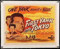 1s047 FIRST YANK INTO TOKYO linen style A 1/2sh '45 Tom Neal & Barbara Hale, one Yank vs. a nation!