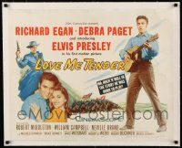 1s057 LOVE ME TENDER linen 1/2sh '56 Elvis Presley, Mr Rock n Roll in the story he was born to play