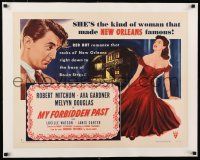 1s061 MY FORBIDDEN PAST linen style A 1/2sh '51 Robert Mitchum, Ava Gardner made New Orleans famous!