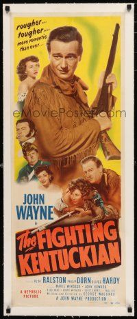 1s013 FIGHTING KENTUCKIAN linen insert '49 rougher,tougher & more romantic John Wayne + Oliver Hardy