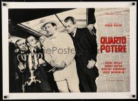 1s174 CITIZEN KANE linen Italian photobusta R66 Joseph Cotten & Sloane w/Orson Welles & loving cup!