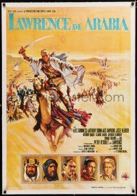 1s094 LAWRENCE OF ARABIA linen Spanish '64 David Lean classic, best art of Peter O'Toole on camel!