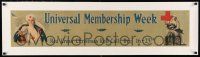 1s008 UNIVERSAL MEMBERSHIP WEEK linen 9x42 WWI war poster '18 great Harrison Fisher Red Cross art!