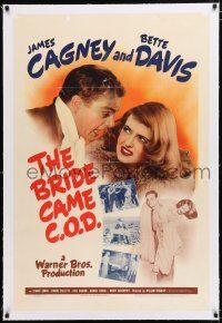 1t034 BRIDE CAME C.O.D. linen 1sh '41 close up of James Cagney arguing with pretty Bette Davis!