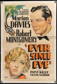 1t080 EVER SINCE EVE Other Company linen 1sh '37 stone litho of Davies, Montgomery & snake w/apple!