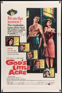 1t112 GOD'S LITTLE ACRE linen 1sh '58 barechested Aldo Ray & half-dressed sexy Tina Louise!