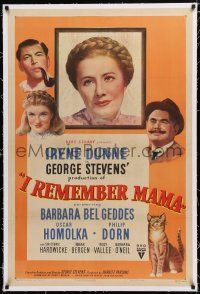 1t139 I REMEMBER MAMA linen 1sh '48 Irene Dunne, Barbara Bel Geddes, directed by George Stevens!