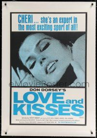 1t174 LOVE & KISSES linen 1sh '70 Kathy Knight as Cheri is an expert in the exciting sport of sex!