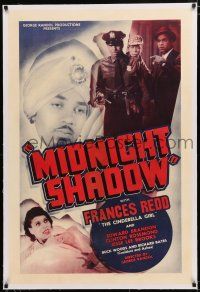 1t193 MIDNIGHT SHADOW linen 1sh '39 Florence Redd The Cinderella Girl, all-black crime comedy!