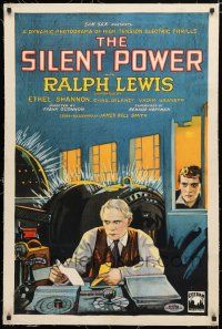1t281 SILENT POWER linen 1sh '26 anti-capital punishment, high tension electric thrills, stone litho