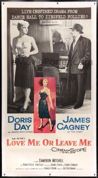 1w052 LOVE ME OR LEAVE ME linen 3sh '55 sexy Doris Day as famed star Ruth Etting, James Cagney!