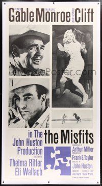 1w055 MISFITS linen 3sh '61 sexy Marilyn Monroe, Clark Gable, Montgomery Clift, John Huston