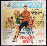 1w027 TICKLE ME linen 6sh '65 huge full-length image of Elvis Presley & sexy Julie Adams!