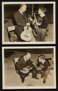 1x972 HARDYS RIDE HIGH 2 candid 8x10 stills '39 Mickey Rooney w/ musician, guitar, and saxophone!