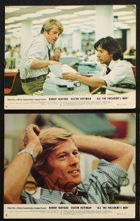 1x063 ALL THE PRESIDENT'S MEN 5 color 8x10 stills '76 Hoffman & Redford as Woodward & Bernstein!