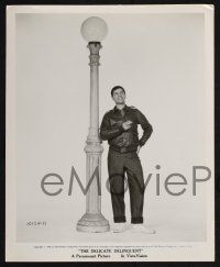 1x966 DELICATE DELINQUENT 2 8x10 stills '57 wacky smoking Jerry Lewis standing by light pole!