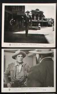 1x763 RIDING SHOTGUN 6 8.25x10 stills '54 great images of cowboy Randolph Scott & Joan Weldon!