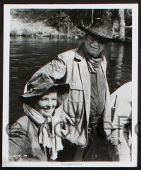 1x953 ROOSTER COGBURN 3 8x10 stills '75 cowboy John Wayne & Katharine Hepburn, one candid!