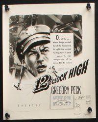 1x210 TWELVE O'CLOCK HIGH 18 8x10 stills '58 cool images of Gregory Peck in World War II!