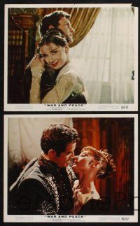 1x081 WAR & PEACE 4 color 8x10 stills '56 Audrey Hepburn, Henry Fonda, Gassman, Leo Tolstoy!